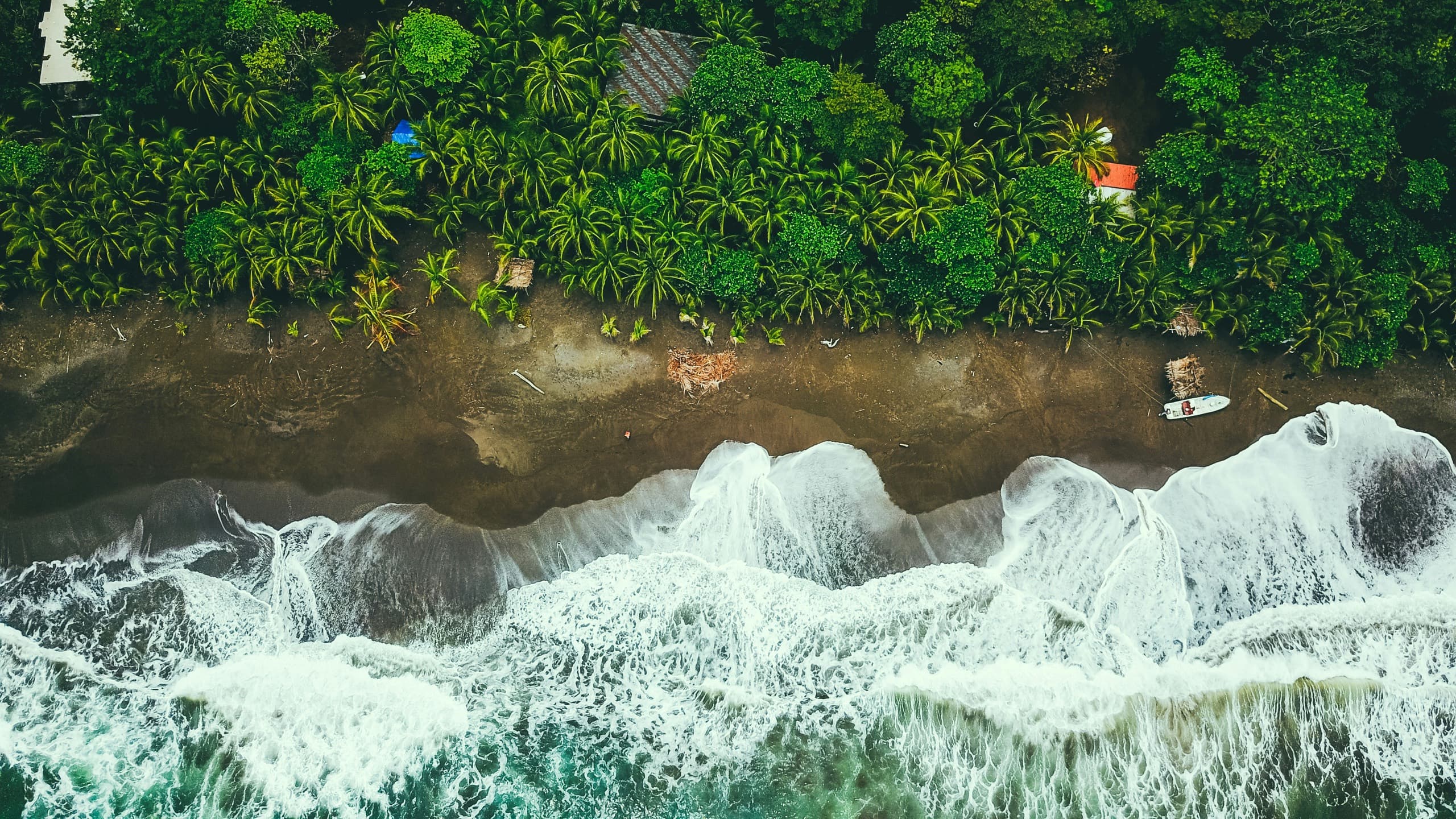 The wild Pacific surf coast at Cambutal, Panama